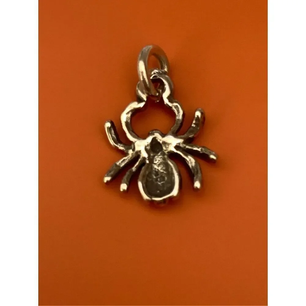 Spider Halloween Vintage Sterling Silver Jewelry Charm #arthropods